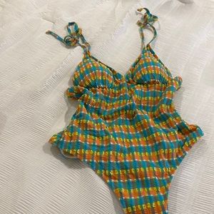 Vintage inspired swim suit.